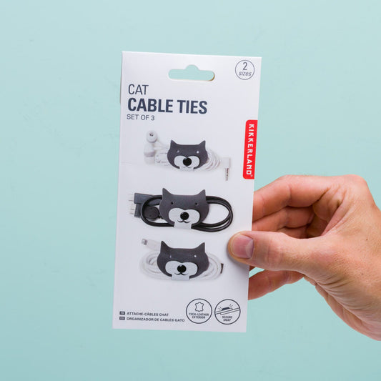 Cat Cable Ties - Set of 3