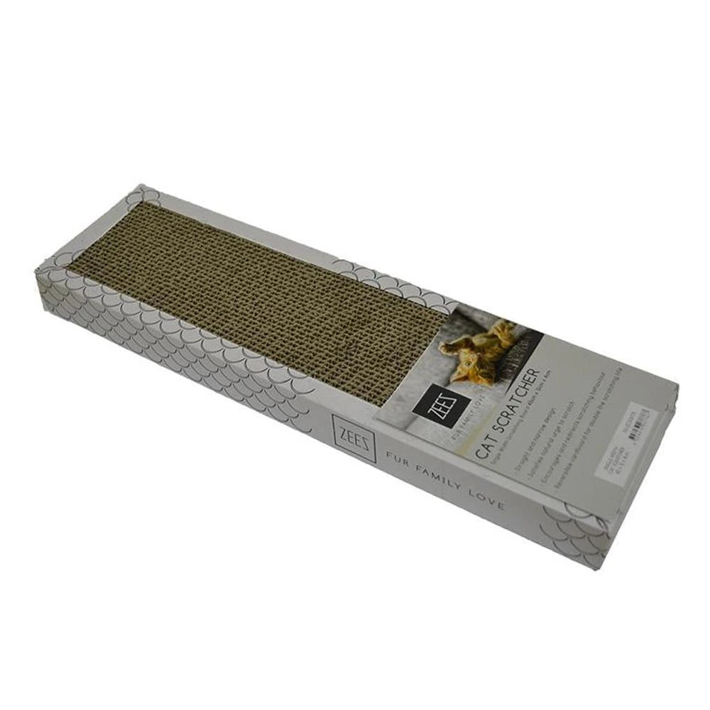 Zeez Single Width Cardboard Scratcher White 45x12x4cm