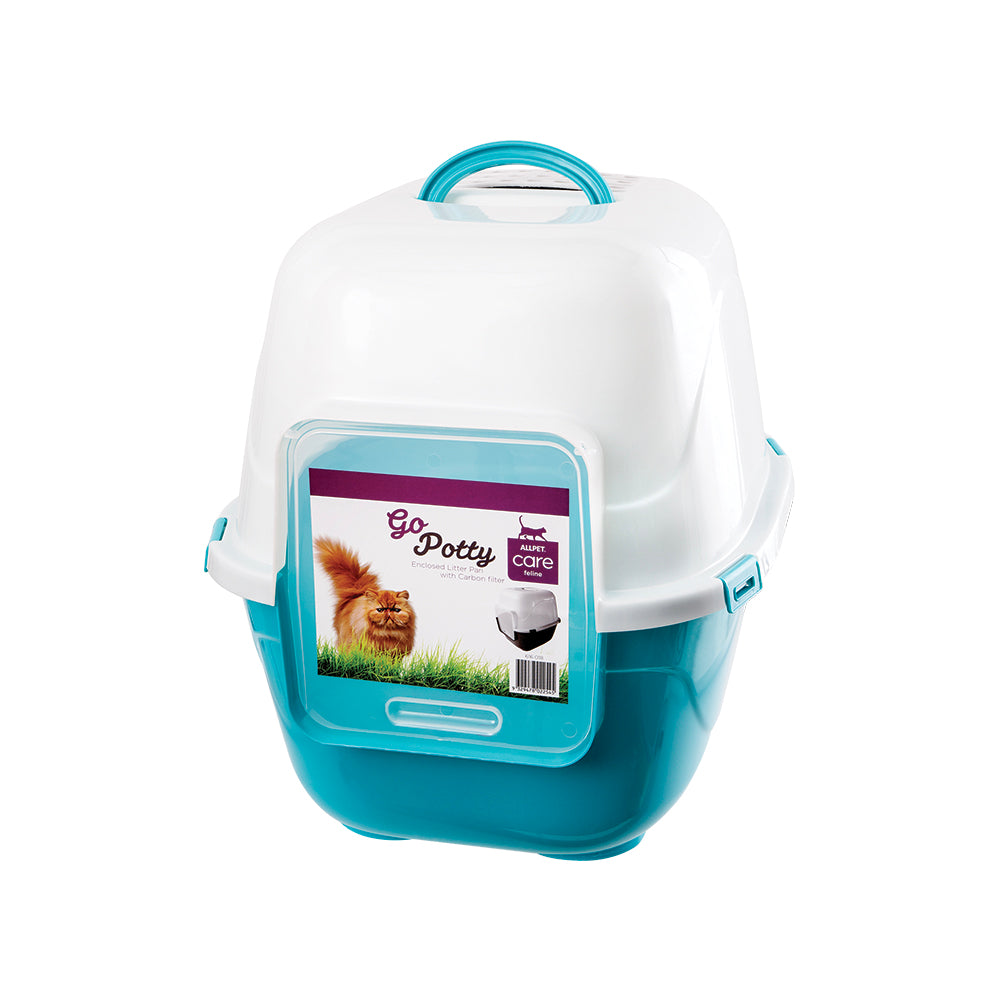 Litter Tray Go Potty Pan Hooded Lge