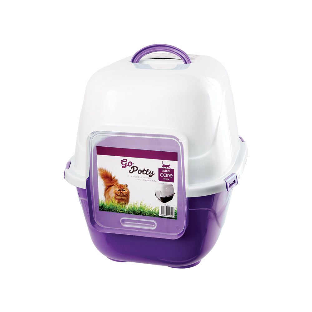 Litter Tray Go Potty Pan Hooded Lge