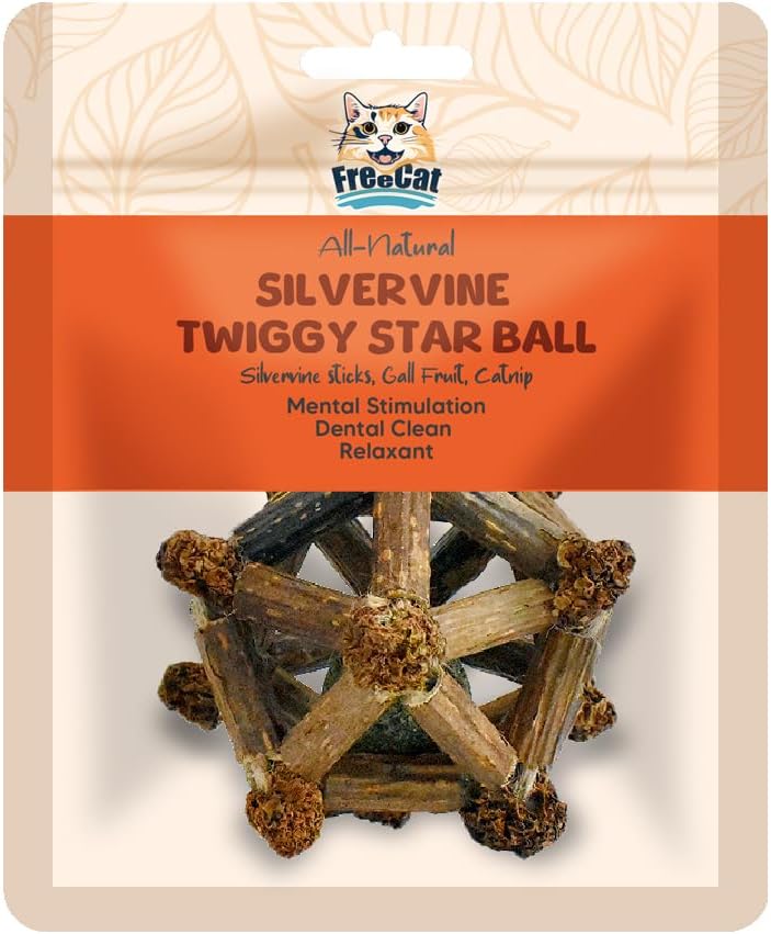 Freecat All Natural Silvervine Twiggy Star Ball