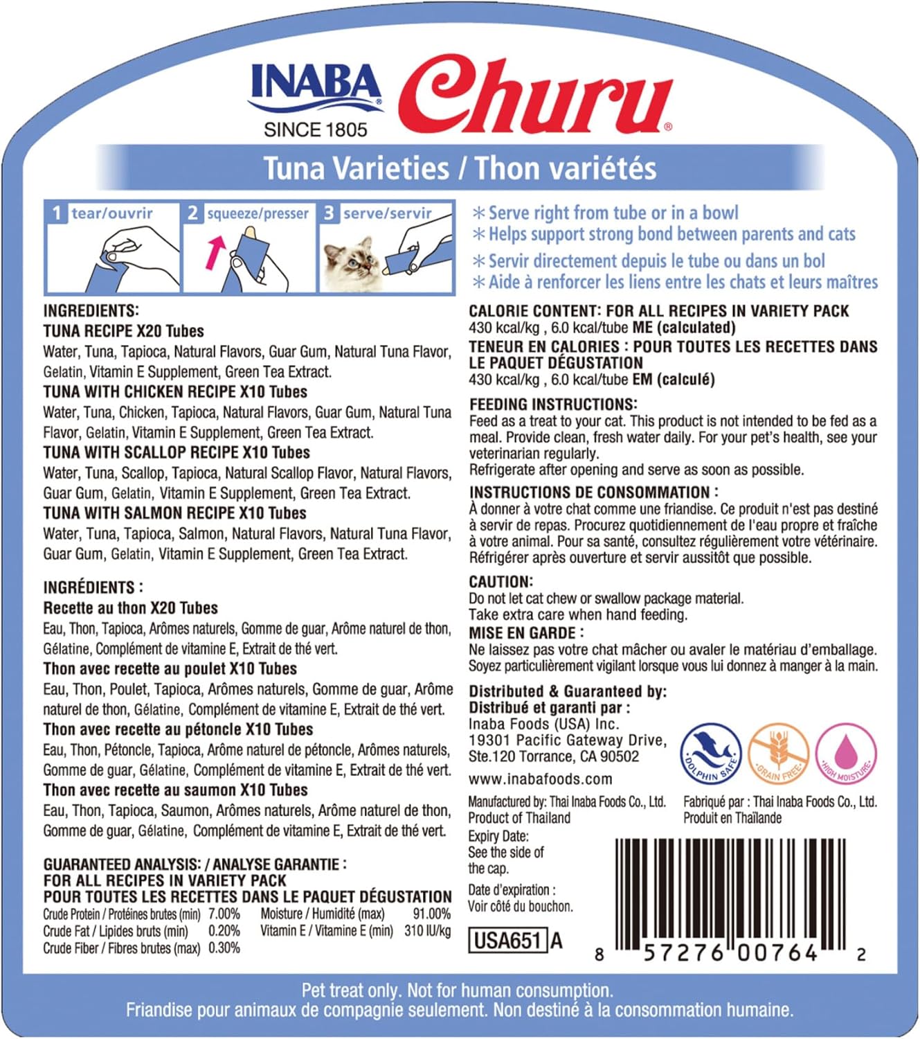 INABA Churu Tuna Varieties 50 Tubes