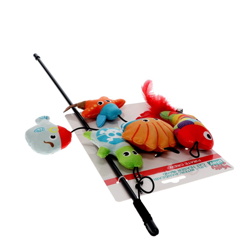 Kitty Play 3 in 1 Interchangeable Cat Teaser Pirate Crew