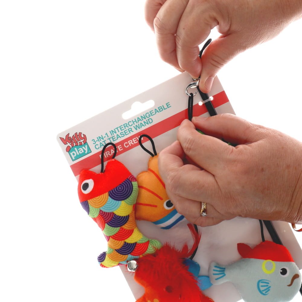 Kitty Play 3 in 1 Interchangeable Cat Teaser Pirate Crew