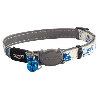 Collar Rogz Glowcat Xsml - Blue Floral