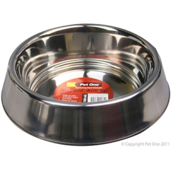 Bowl Stainless Steel Anti Ant Anti Tip 450ml