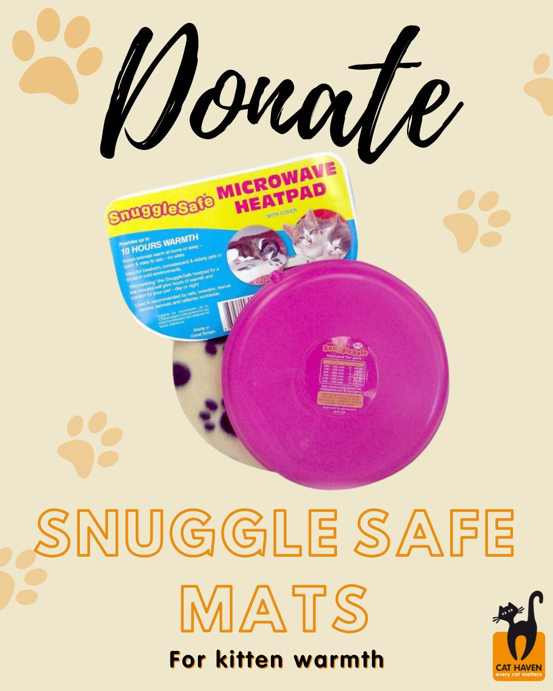 DONATE Snuggle Safe Mats – Cat Haven - Main Image