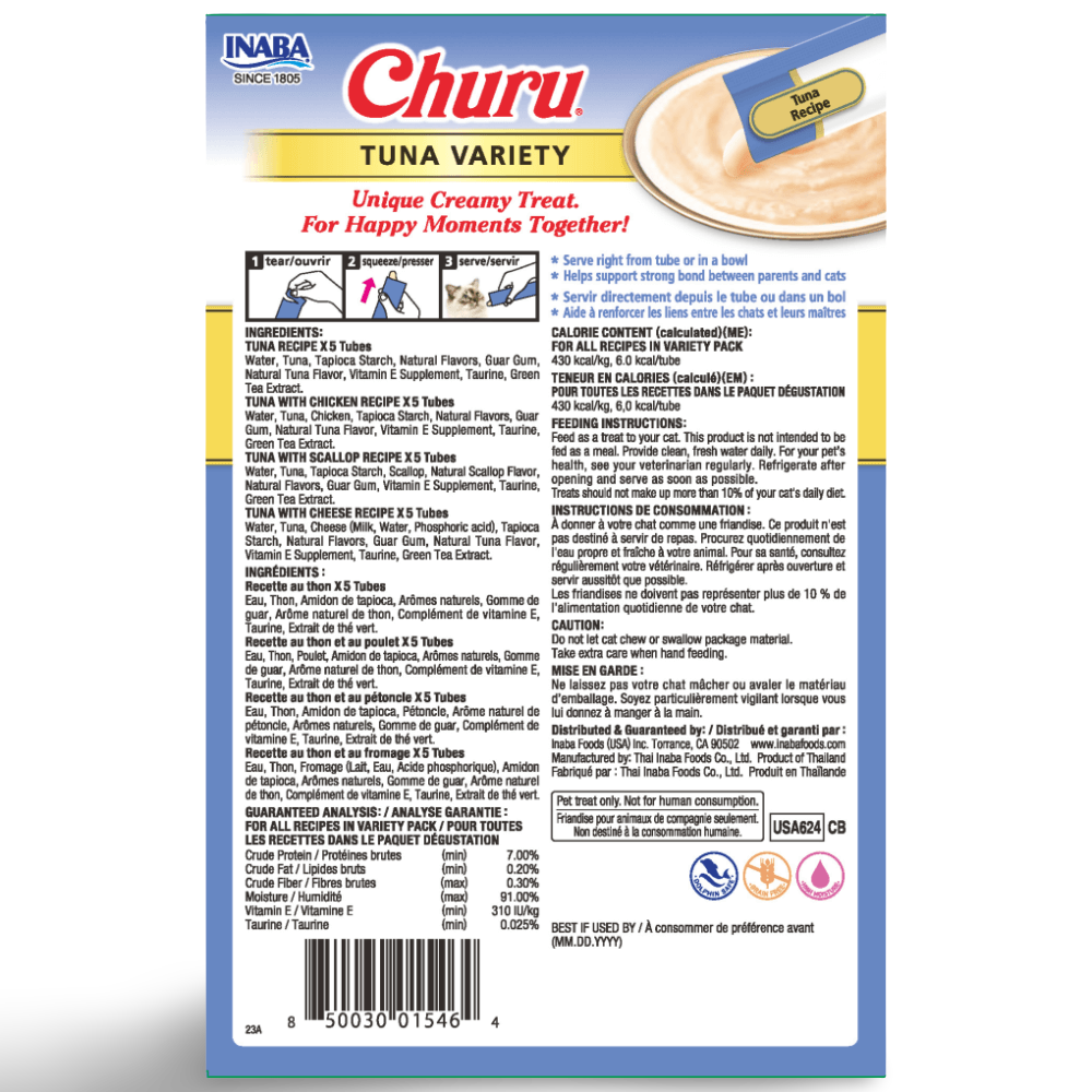 INABA Churu Tuna Varieties 20 tube Box
