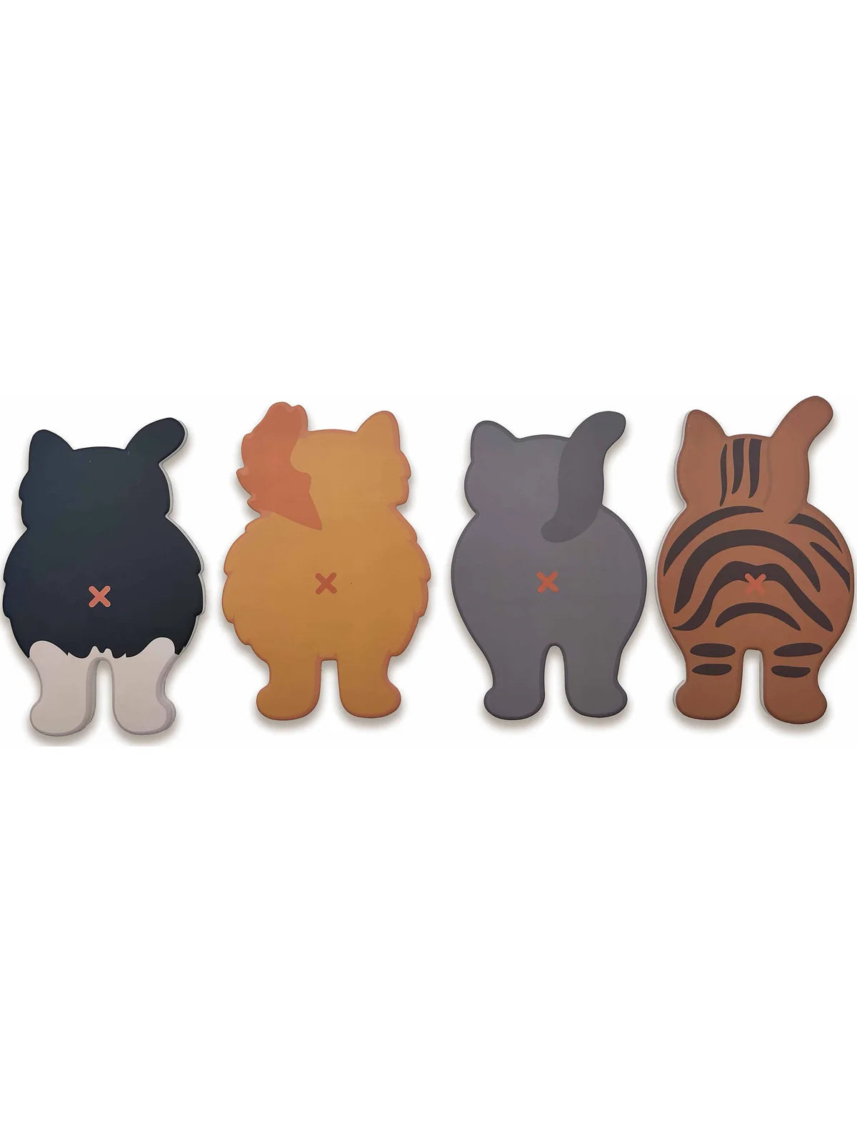 Cat Bum Coasters 4pk
