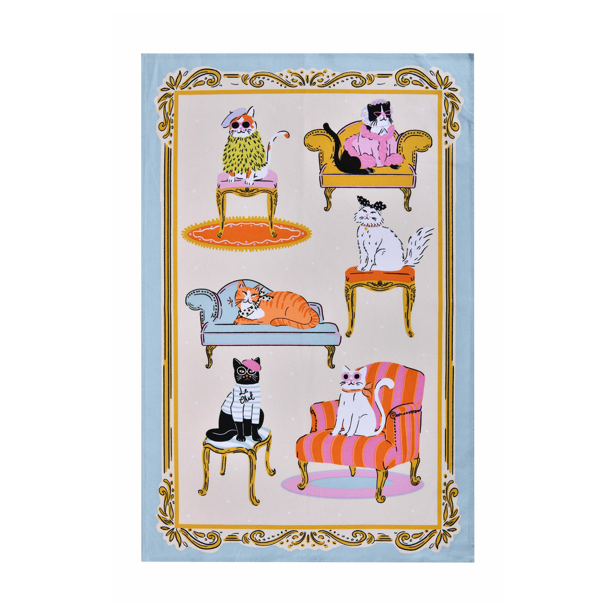 UW Cool Cats Cotton Tea Towel