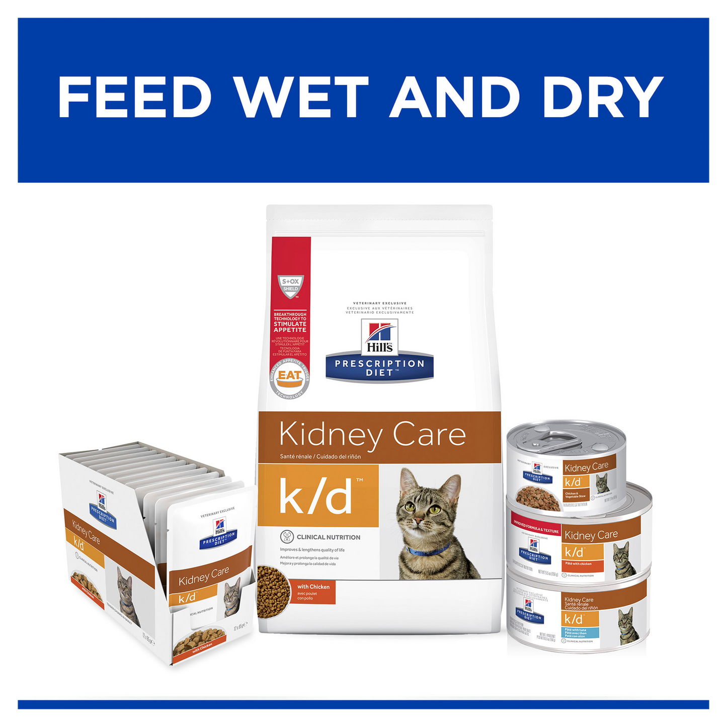 Hill's Prescription Diet Kidney Care K/D Pouch 12x85g - Cat Food
