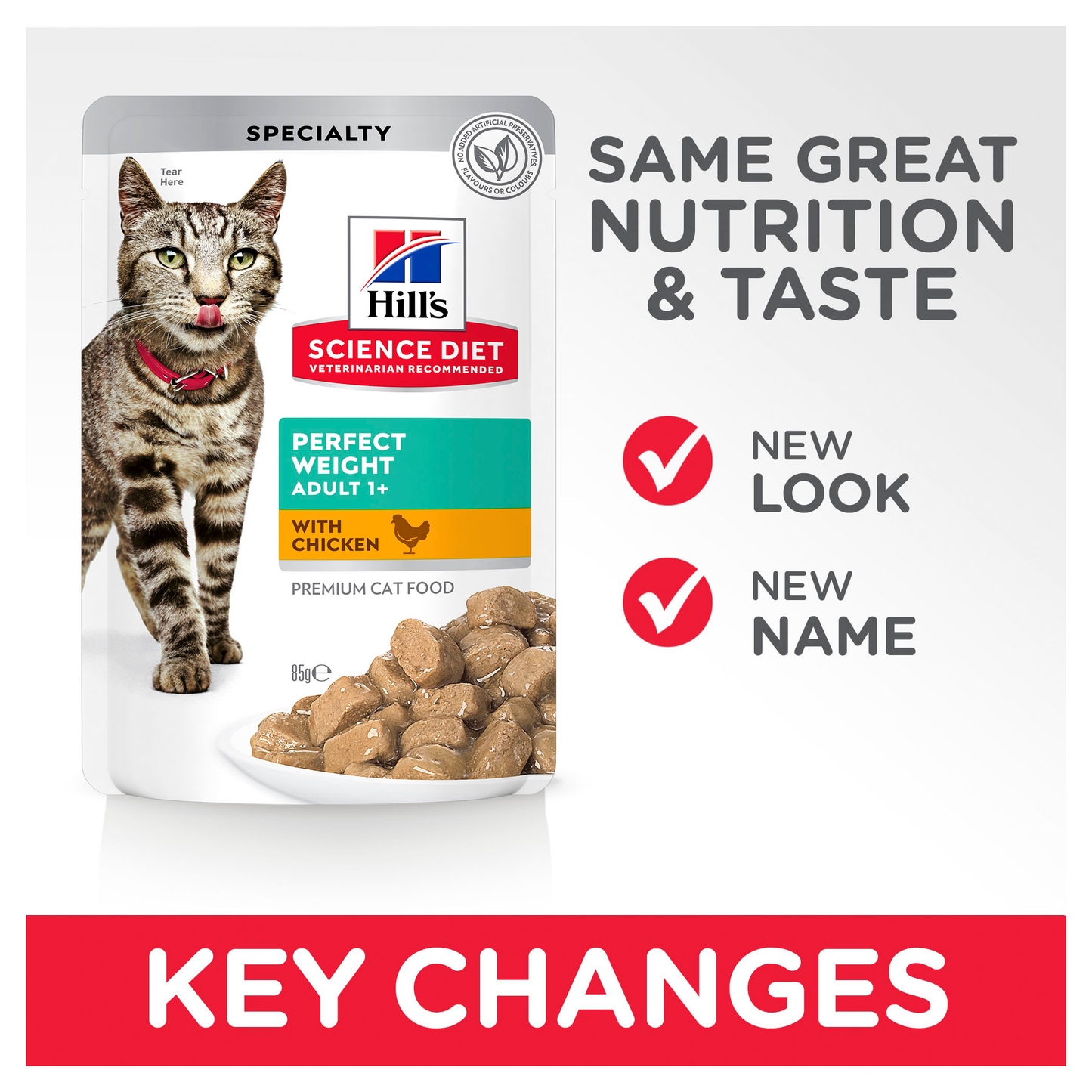 Hill's Science Diet Perfect Weight Pouch 12x85g- Cat Food