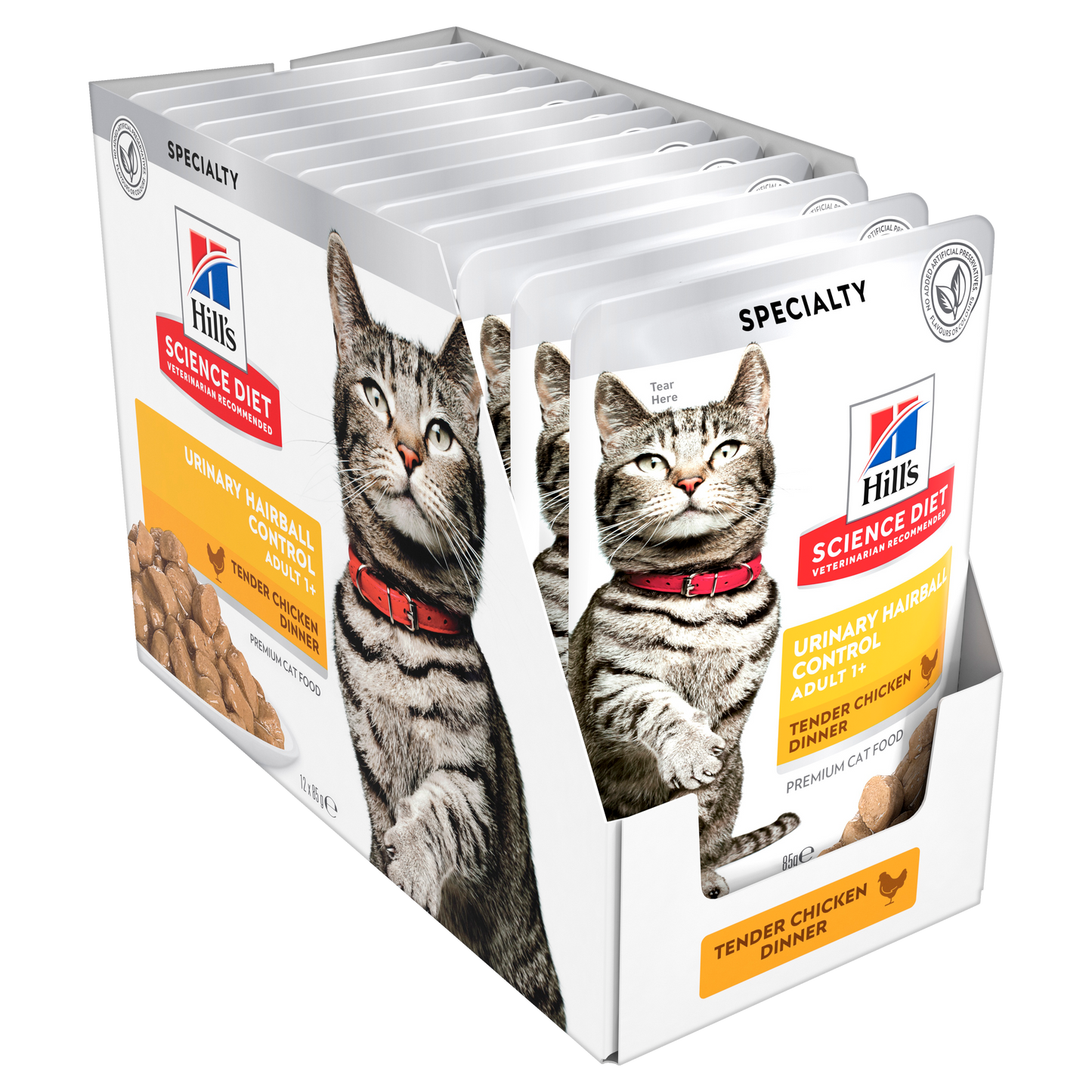 Hill's Science Diet Urinary Hairball Control Adult Pouch 12x85g - Cat Food