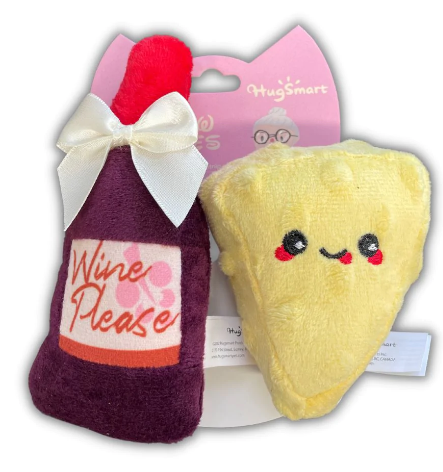 Meow Buddies Catnip Toy - Wine and Cheese
