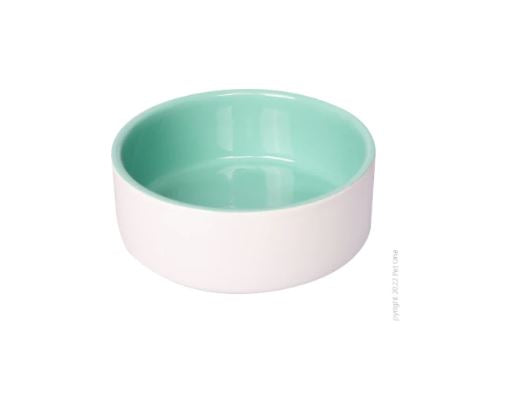 Pet One Ceramic Bowl Green/White