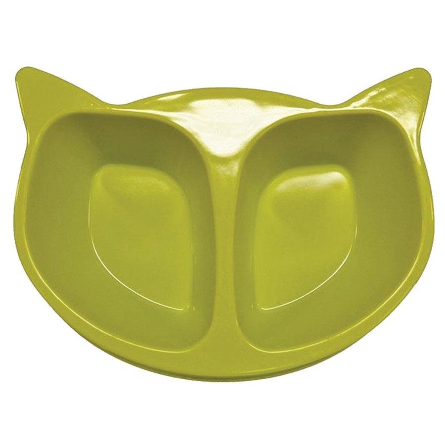 Bowl Scream Cat Face Double Bowl - Blue