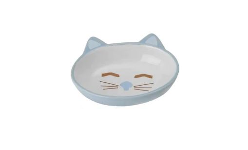 Bowl Here Kitty Oval - Blue