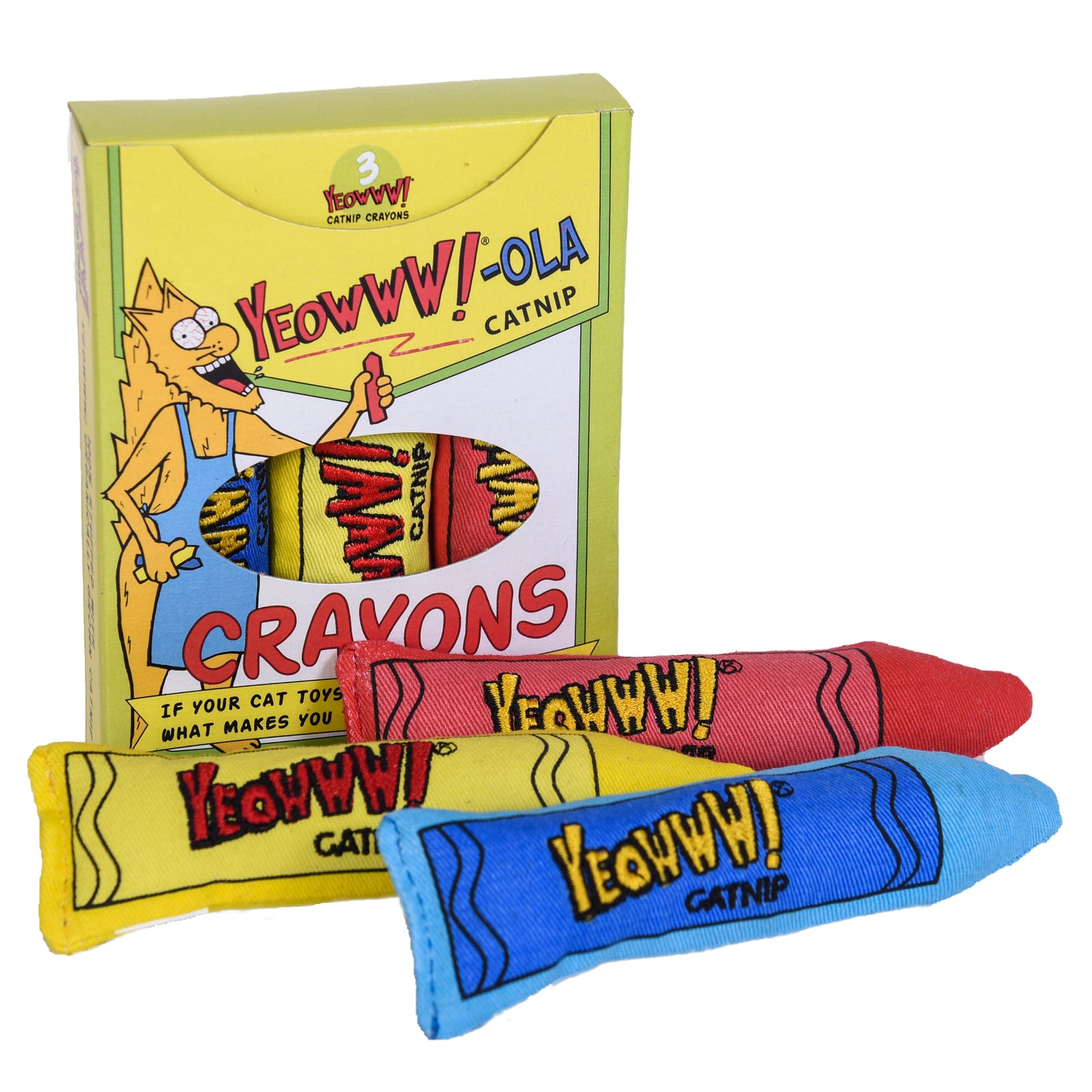 Yeowww! Crayon Catnip Toy - 3 Pack
