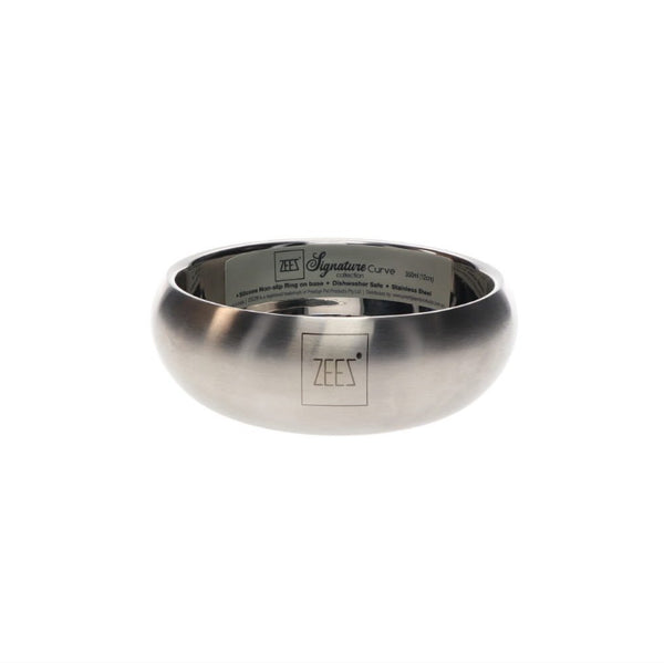 Zeez Signature Collection SS curved pet bowl 350ml