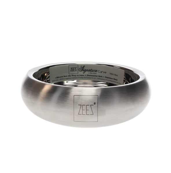 Zeez Signature Collection SS curved pet bowl 350ml