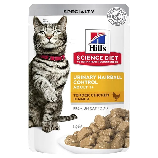 Box Hills Adult Urinary Hairball Control Chicken 85g Pouches x 12