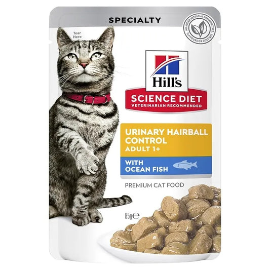 Box Hills Adult Urinary Hairball Control Ocean Fish 85g Pouches x 12