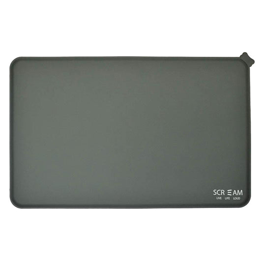 Scream Silicone Food Mat Grey