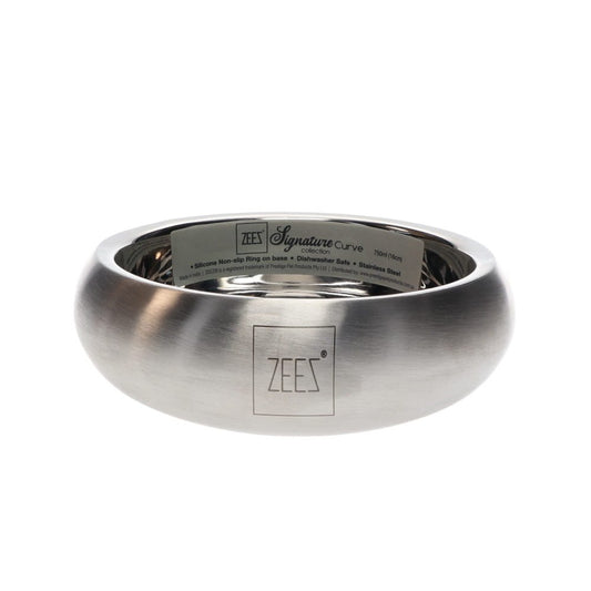 Zeez Signature Collection SS curved pet bowl 750ml