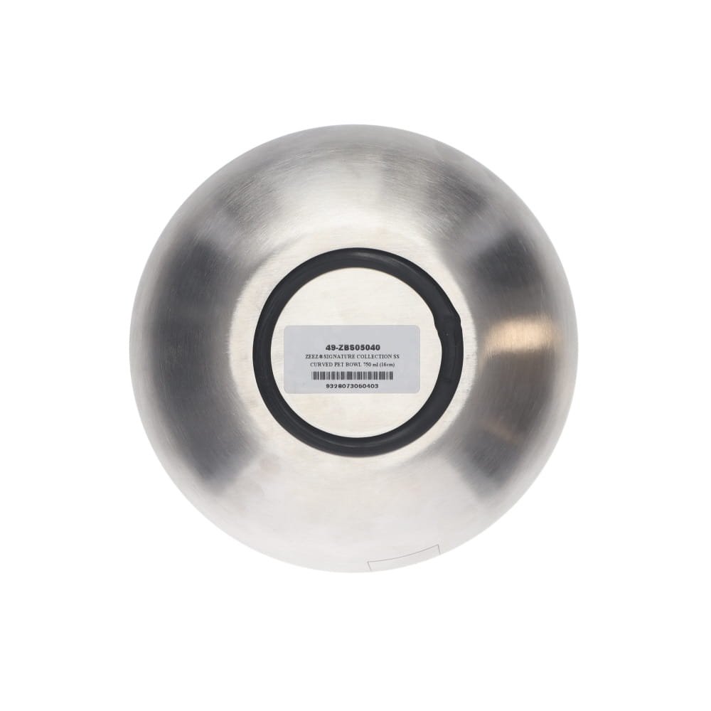 Zeez Signature Collection SS curved pet bowl 350ml