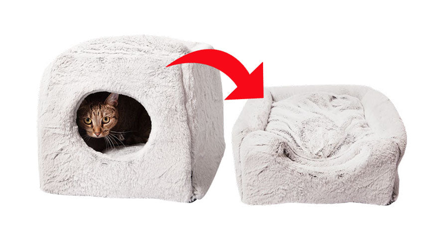 Pet One Cat Cube - Light Grey