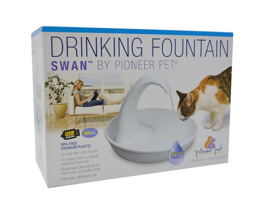 Pioneer Swan Drinking Pet Fountain 2.36L