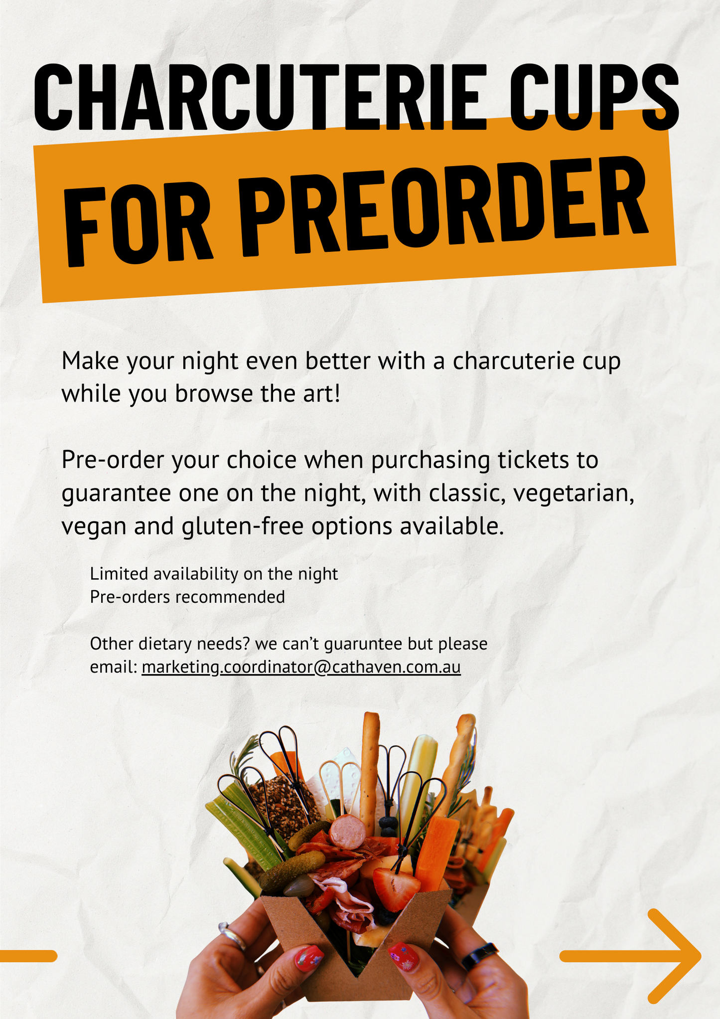 2026 Art Exhibition Tickets and Charcuterie Pre-Orders
