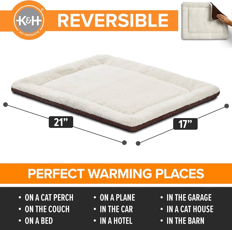 K & H Self Warming Pet Pad Oatmeal/Choc
