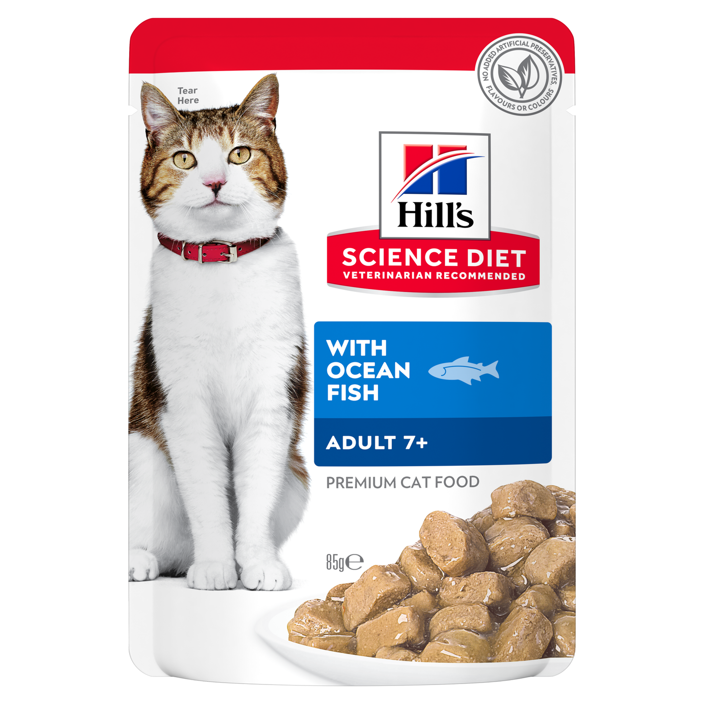 Box Hills Adult 7+ Ocean Fish 85g Pouches x 12