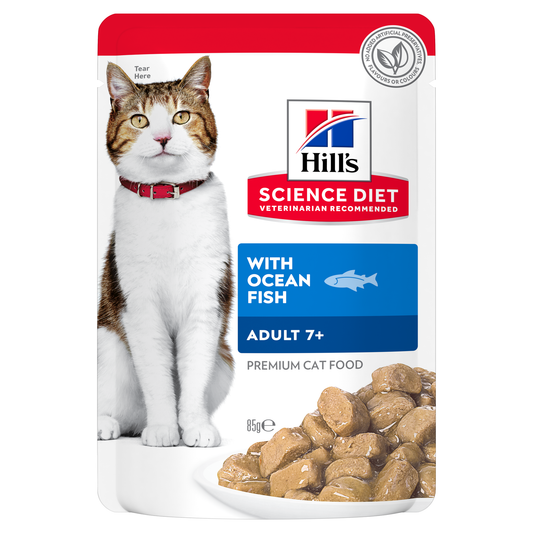 Box Hills Adult 7+ Ocean Fish 85g Pouches x 12