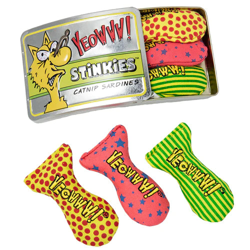 Yeowww Catnip Sardines Toy Tin of 3