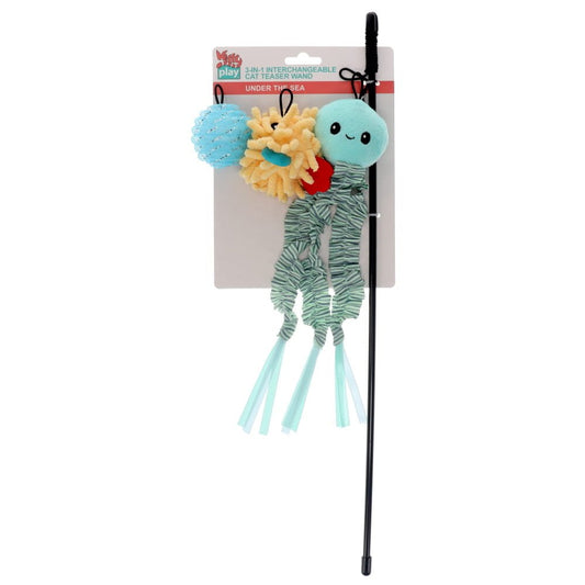 Kitty Play 3 in 1 Interchangeable Cat Teaser  Under The Sea
