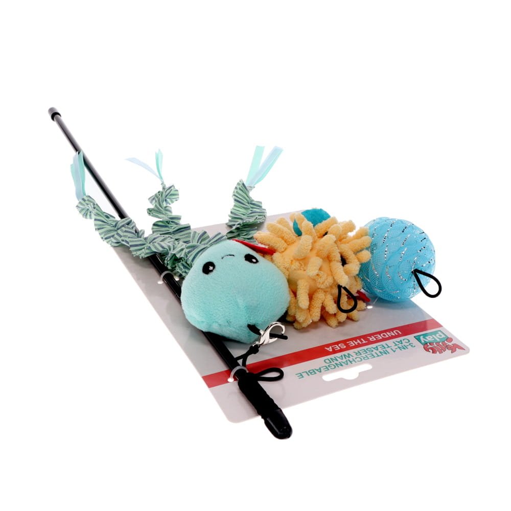 Kitty Play 3 in 1 Interchangeable Cat Teaser  Under The Sea