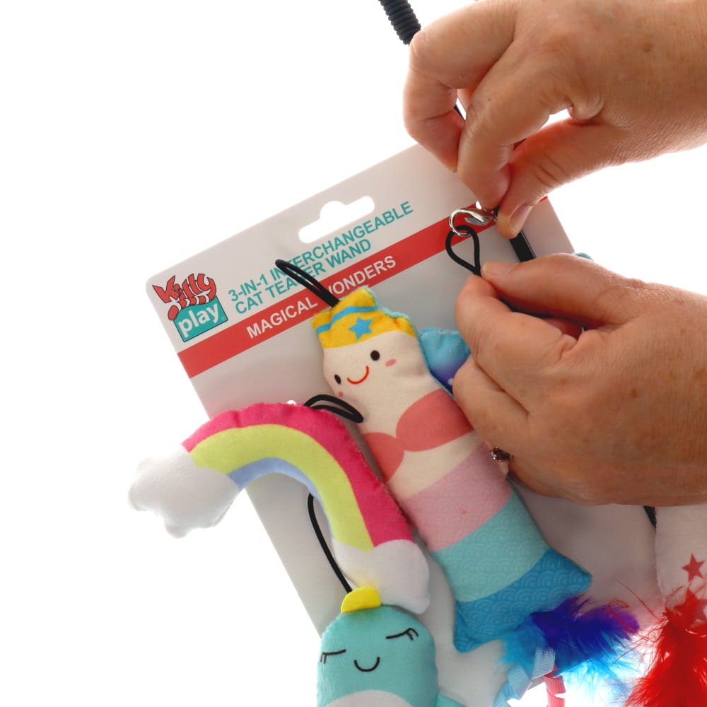 Kitty Play 3 in 1 Interchangeable Cat Teaser Magical Wonders