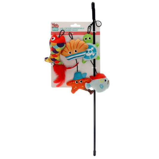 Kitty Play 3 in 1 Interchangeable Cat Teaser Pirate Crew