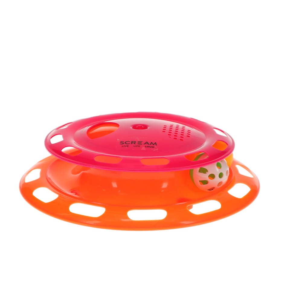 Scream Single Layer Orb Toy Loud Pink & Orange