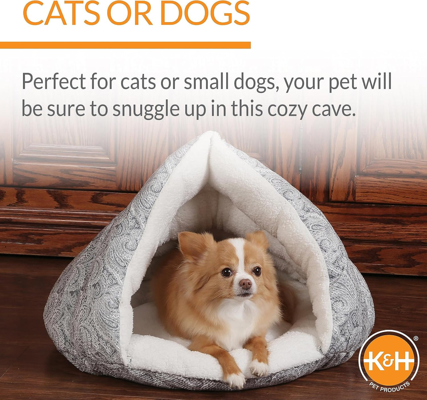 K & H Self Warming Kitty Hut Grey