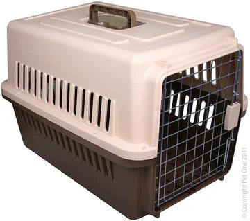 Carrier Pet One Lge 58x36x35 - Brown/cream