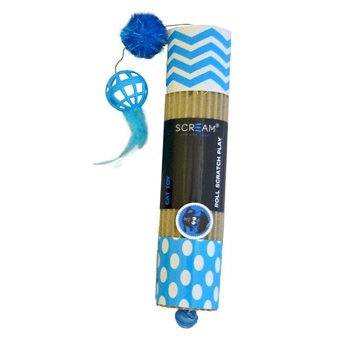 Scream Cardboard Roller Toy - Blue