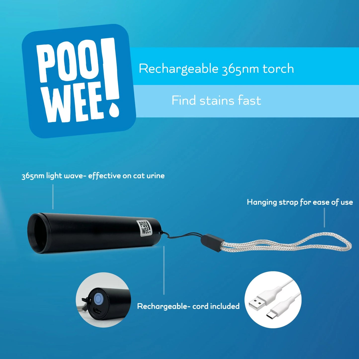 PooWee Urine Detector Torch Rechargeable