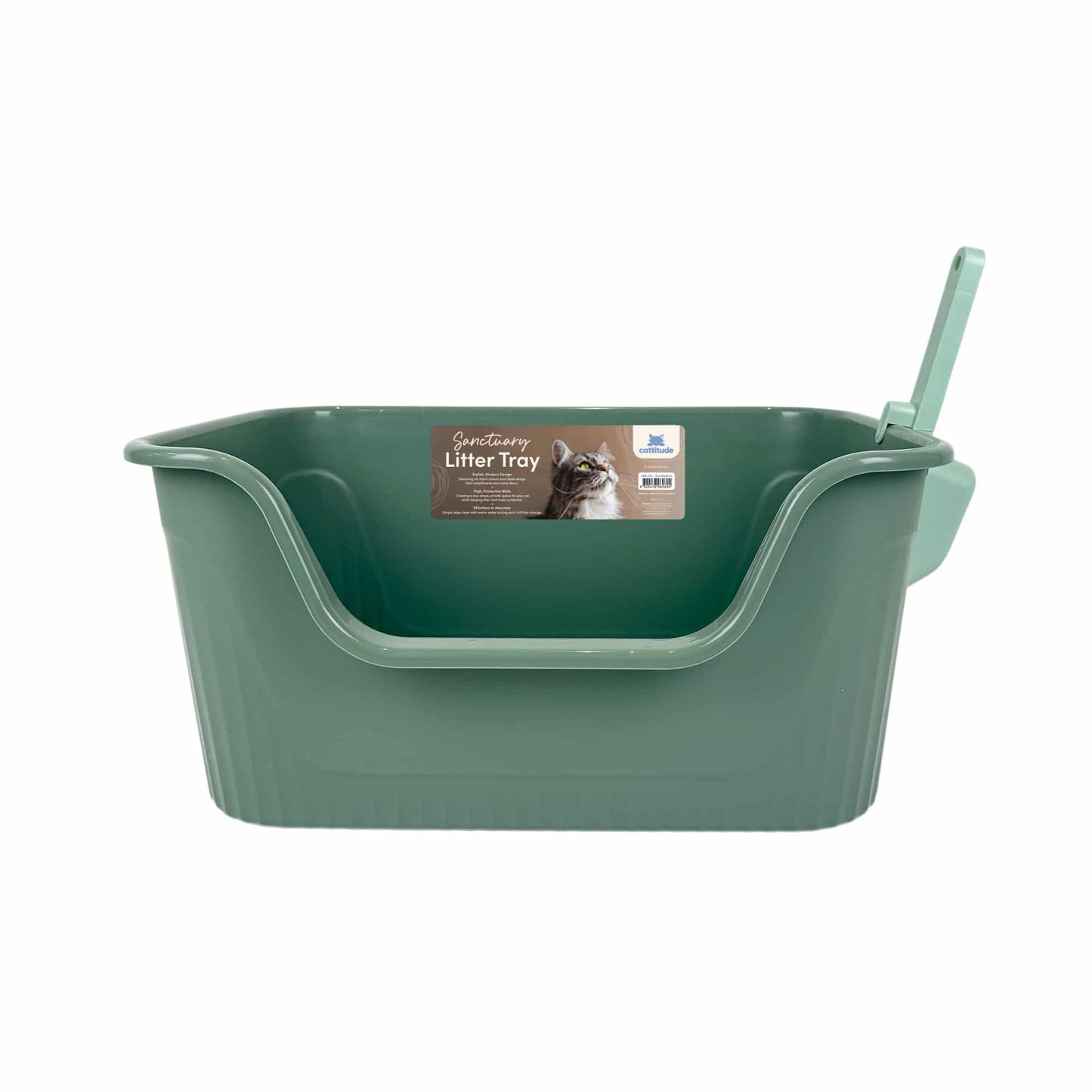 Cattitude Cat Litter Tray Sanctuary - Eucalyptus Large