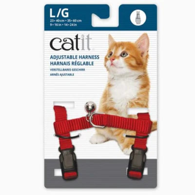 Harness Catit Nylon Adjustable Lge - Red