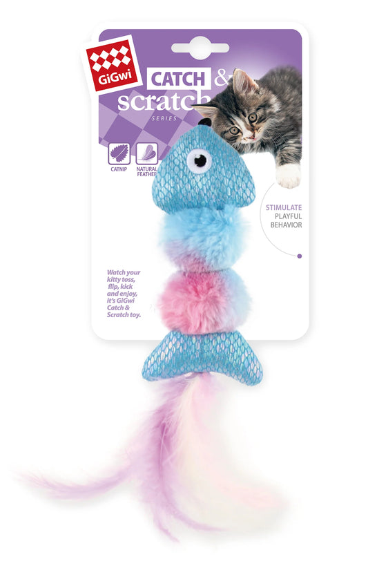 Gigwi Catch And Scratch Toy - Crinkle Fish
