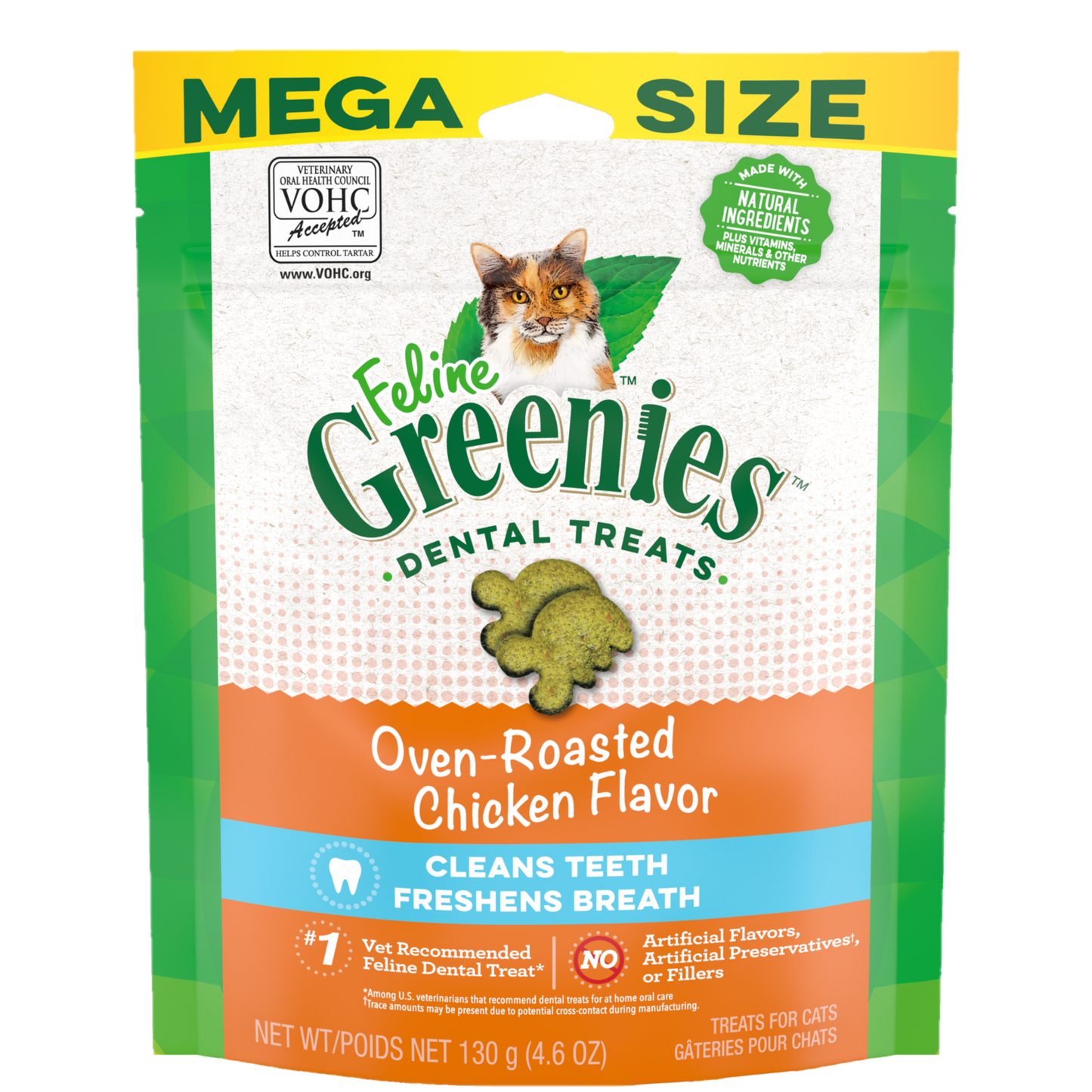 Greenies Treat 130g - Oven Roasted Chicken