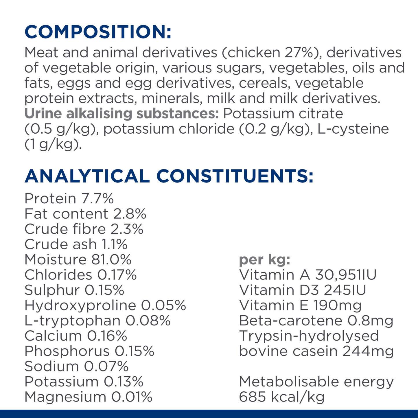 Hills Prescription Diet c/d Metabolic Urinary Stress 85g Pouch